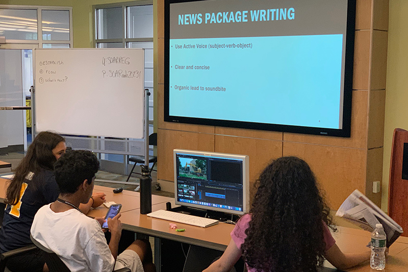 Students learned how to write and edit news stories.