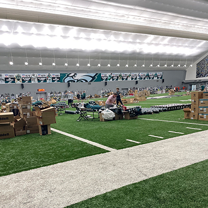 Behind the scenes at Emily Bogdanowicz’s internship with the Philadelphia Eagles.