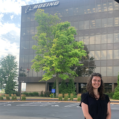 Megan Ringuette ’24 MBA is completing an internship with Boeing this summer.