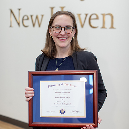 Lauren Boasso, Ph.D., received the William L. Bucknall Excellence in Teaching Award. 