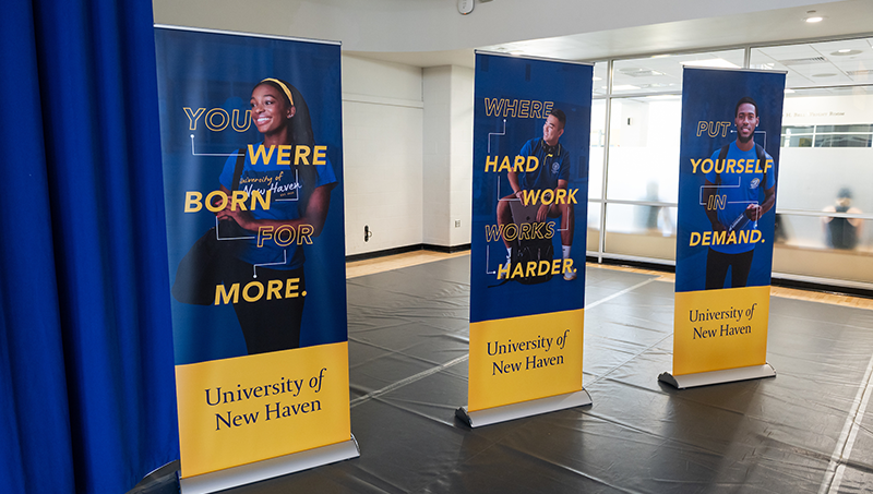 The University’s new brand was on full display at the recent launch celebration.  