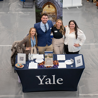 Representatives from Yale met with students.