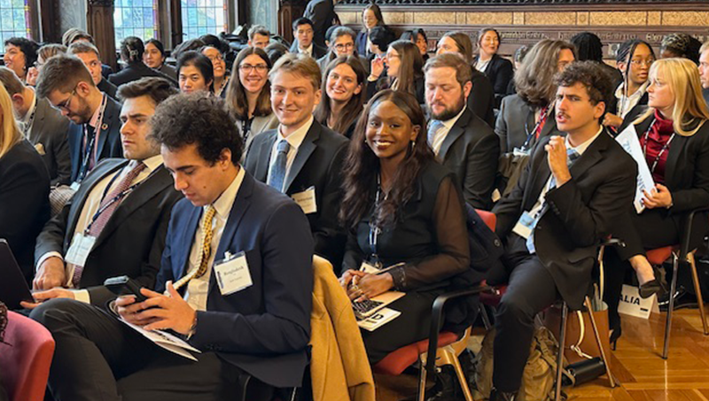 Students at the Model United Nations Conference in Germany.
