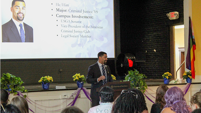 Connecticut State Treasurer Erick Russell ’09 delivers the keynote address.