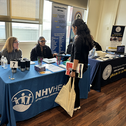 The career expo was a great way for students to connect with professionals in the healthcare field. 