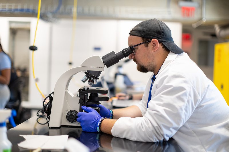 Student in laboratory