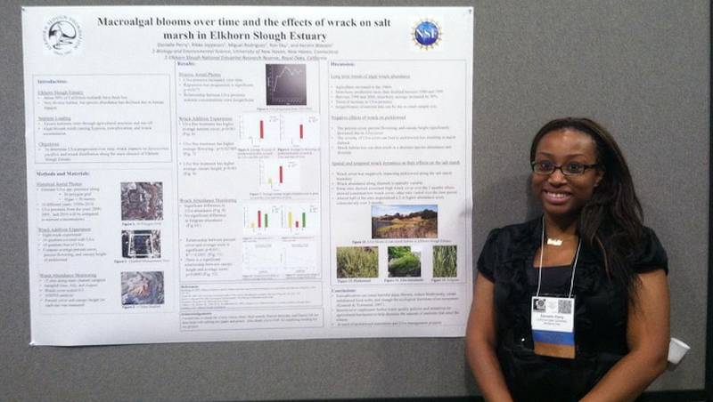 Danielle Perry with her research poster.