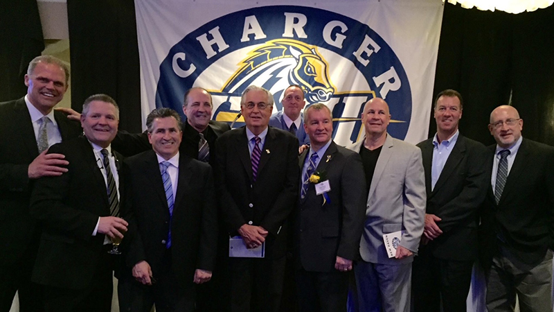 Ben Robert ’81, ’83 MBA (far left) and his fellow Chargers.