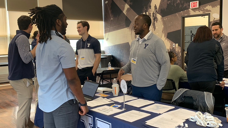 Yale University Athletics at the career fair