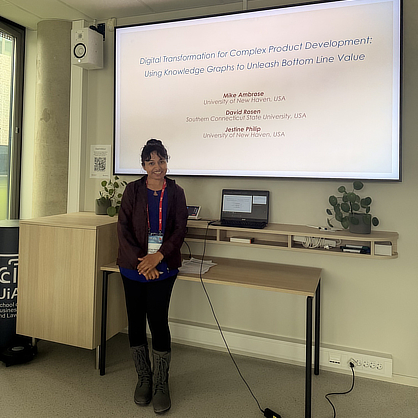 Jestine Philip, Ph.D. with presentation