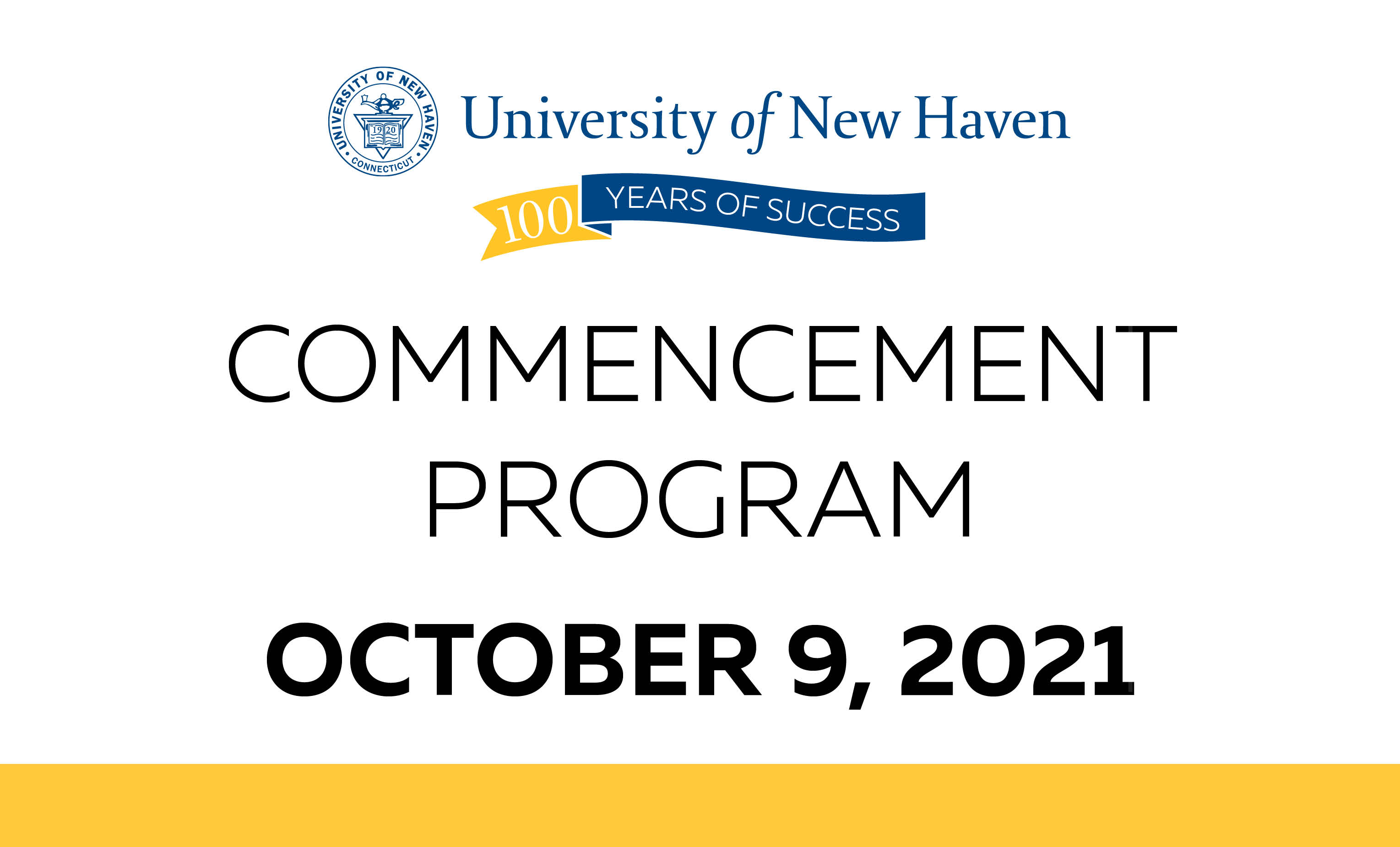 cover of the commencement program
