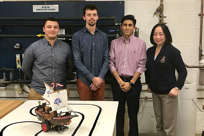 Cody Nieves '19, Jesse Philippi '19, Reinaldo Buitron '19, Dr. Cheryl Li