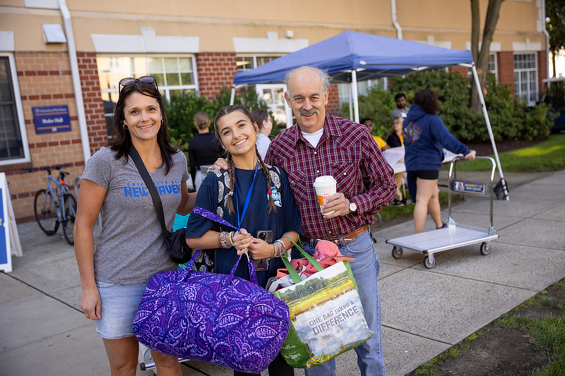 Family on move-in day