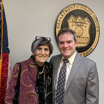 Image of Karl Minges and Rosa DeLauro