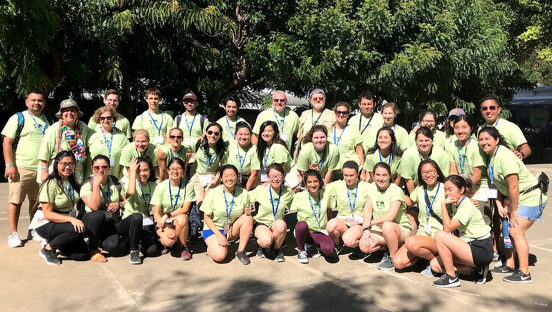 Dr. Audrey Blondin, Dr. Matthew Blondin, and volunteers during 2020 VOSH-CT mission in San Juan del Sur, Nicaragua.
