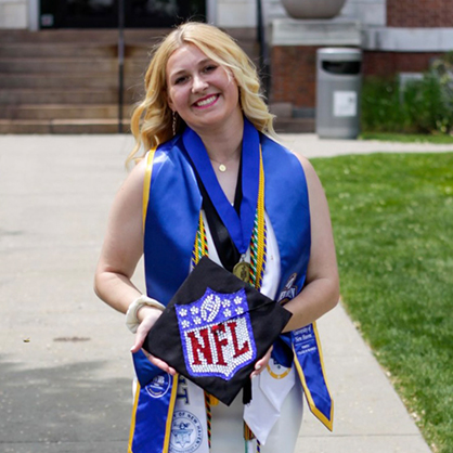 Emily Bogdanowicz ’23, ’24 MBA, earned her bachelor’s degree in sport management.