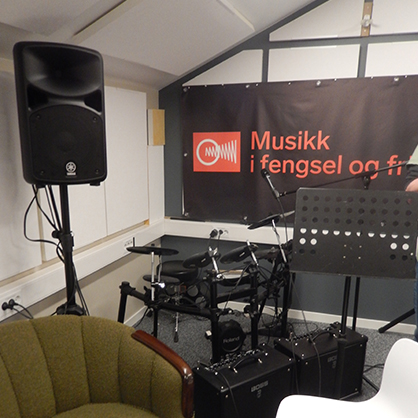 The group visited a full music studio and a podcast studio.