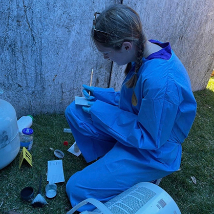 Bridget Murphy ’23, a forensic science major.