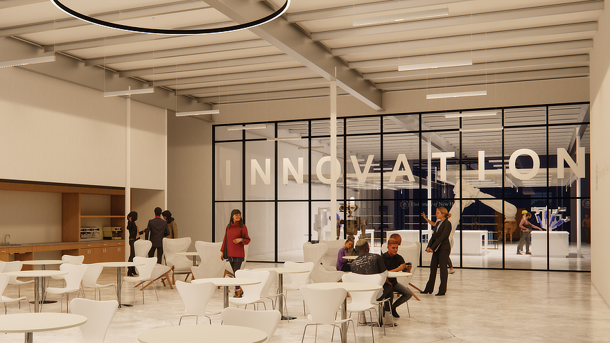 Rendering of Center for Innovation interior