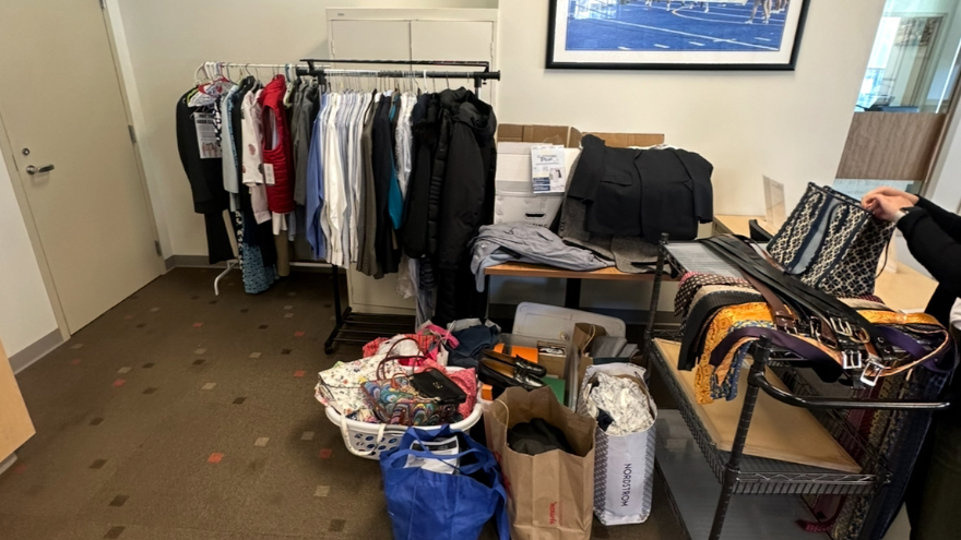 Donations are flooding in ahead of an upcoming free Pop-Up Thrift Shop for students to check out ahead of the spring career fairs.