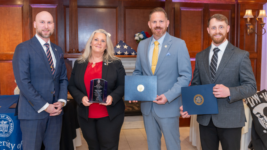 Lisa Dadio, M.S., M.S.W. with the 2026 Salute to Service Faculty Award