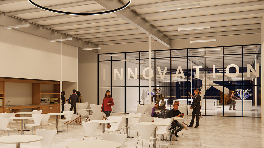 Graphic rendering of the Elevation Center interior