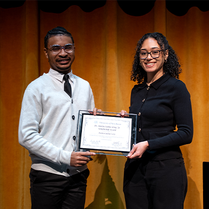Dorion Levy ’28, was a recipient of the Martin Luther King Jr. Scholarship.