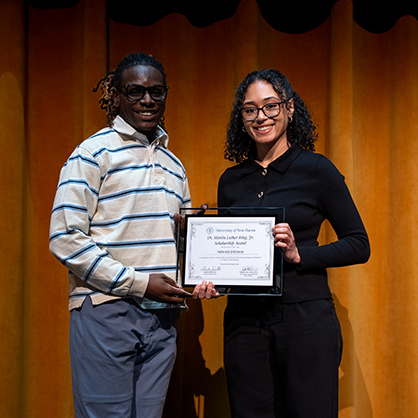 Antwain Johnson ’29, was a recipient of the Martin Luther King Jr. Scholarship.