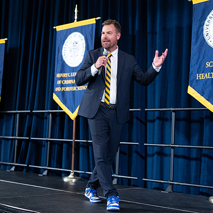 President Jens Frederiksen, Ph.D. encouraged the Class of 2029 to embrace their limitless potential