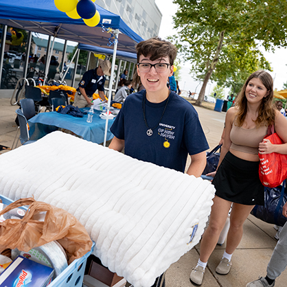 New Chargers and their families made their way across campus as move-in got underway