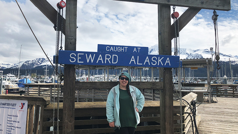 Samantha Davern ’19 at her Internship in Alaska