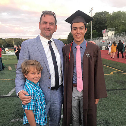 Image of Greg Overend with his nephews.