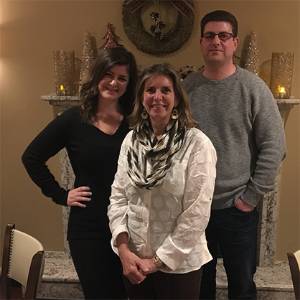 Image of Kathy with her children, David and Tracy.