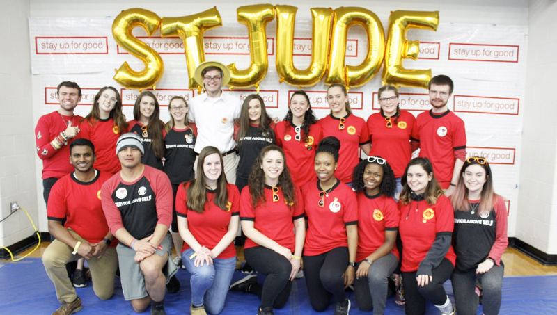 Image of Students who stayed up all night raising money for St. Jude Children’s Research Hospital