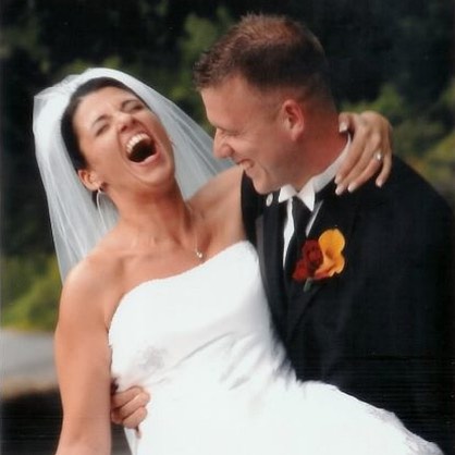 Image of Andrew and Connie Dinkel on their wedding day in September 2006. 