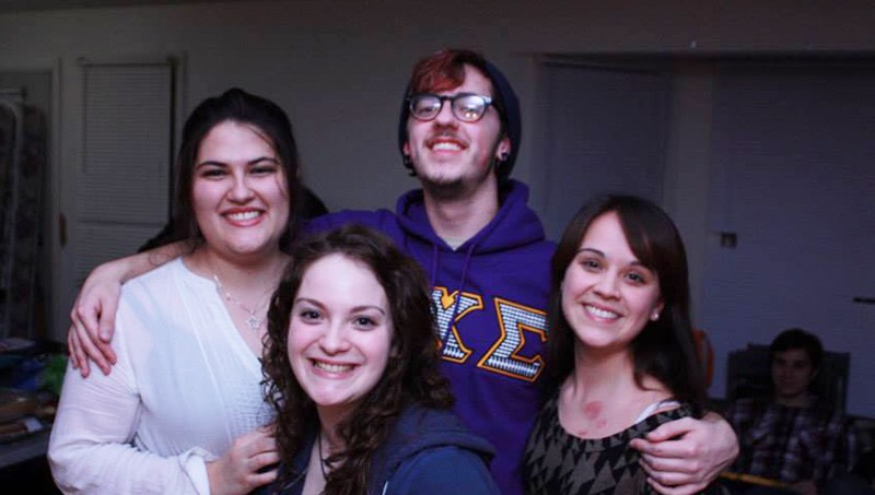 Ian Shick with their Alpha Chi Sigma, Chemistry Fraternity Silver Moon Family in April 2015.