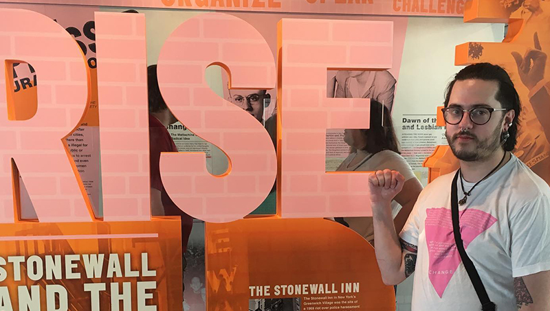 Ian Shick at the Pride Exhibit at the Newseum in Washington, D.C., in May 2019.