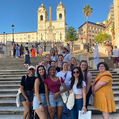 Students wrote travel blogs about their experiences exploring Italy.