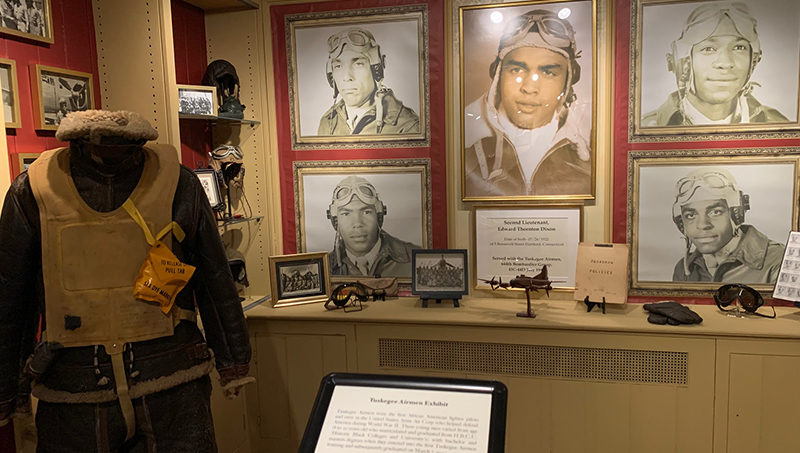 The museum's Tuskegee airmen exhibit.