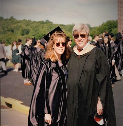 Lynne Resnick with her dad, David C. Hennessey.