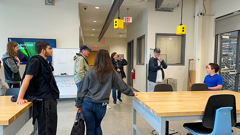 families and friends explored the campus