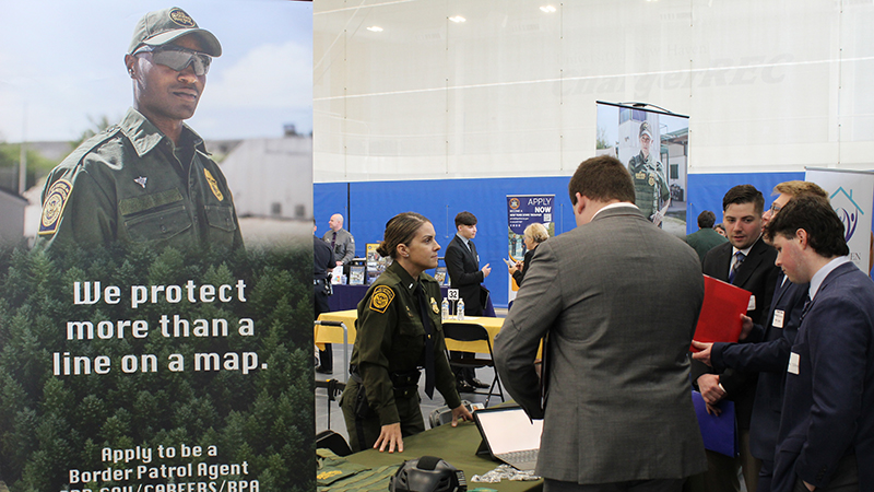 Employers from more than 50 organizations entered into discussions with students at the career fair.