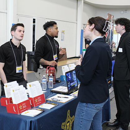 The U.S. Secret Service was one of dozens of organizations and agencies represented at the career fair. 