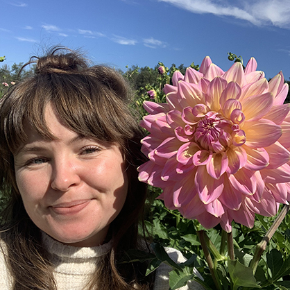 Professor Maggie Lyon, RD-CDN loves flowers.