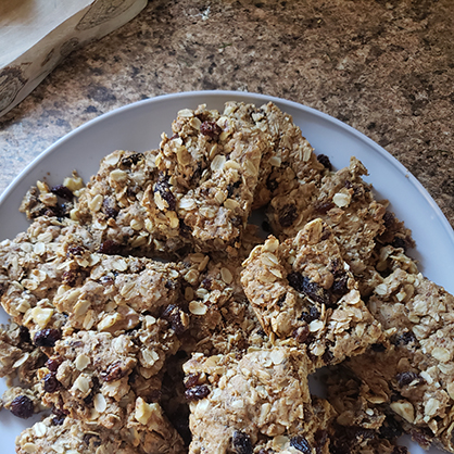 Beatrice Glaviano made some tasty oat bars.