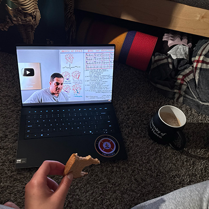 Caffeine + Ninja Nerd = peak academic zen