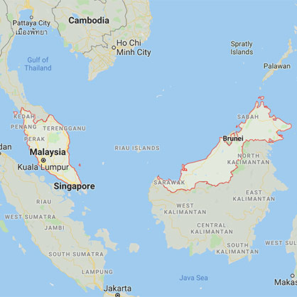 map of Malaysia