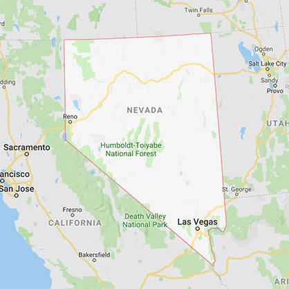 map of Nevada