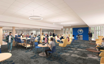 Commuter Lounge 3D rendering