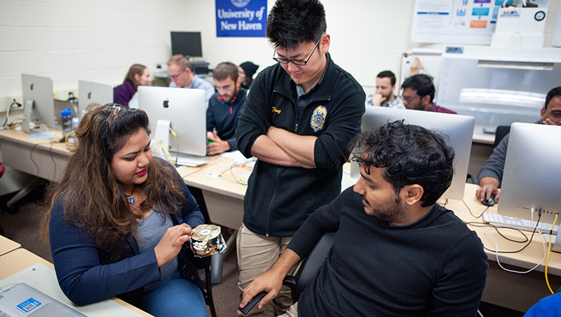 Photo of Cybersecurity students